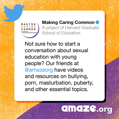 Not sure how to start a conversation about sexual education with young people? Our friends at @amazeorg have videos and resources on bullying, porn, masturbation, puberty, and other essential topics.